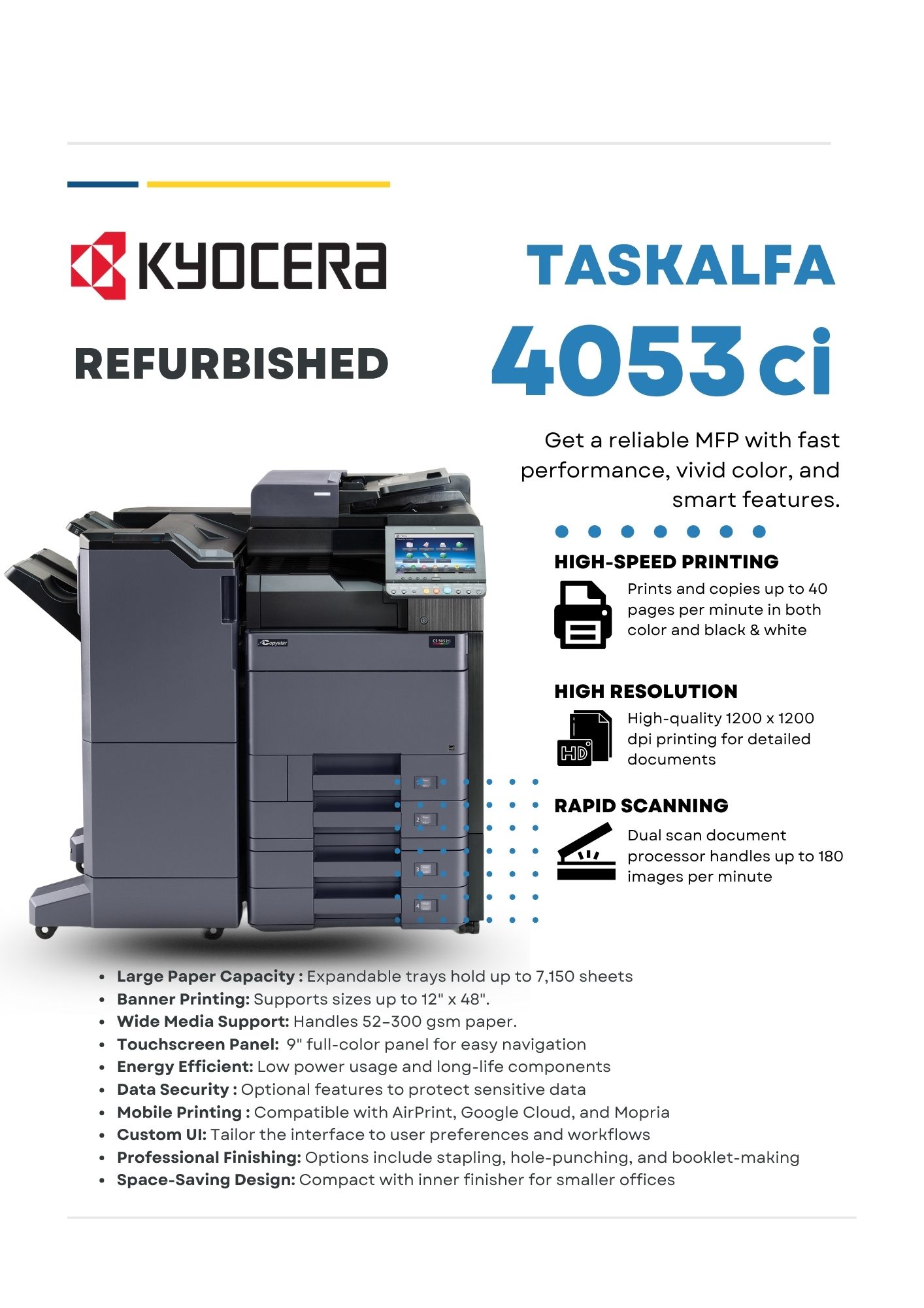 Kyocera TASKALFA 4053ci for export UAE