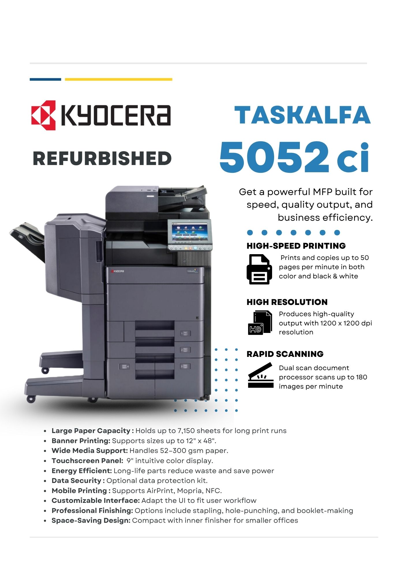 Kyocera TASKALFA 5052ci for export UAE