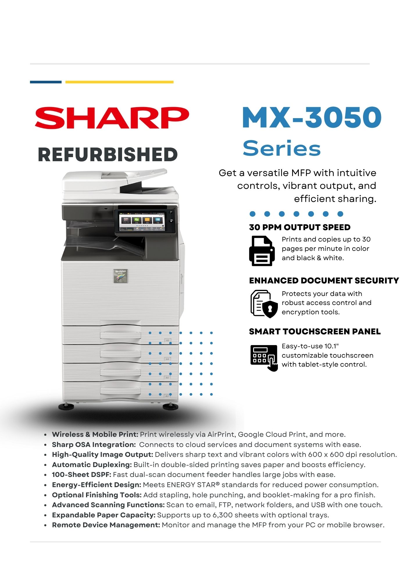 Sharp MX-3050 for export UAE